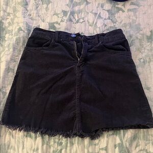 John Galt Blue-Black Corduroy Skirt